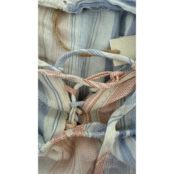 Ocean Drive Blue/Peach Off Shoulder Top Sz M - Picture 5 of 7